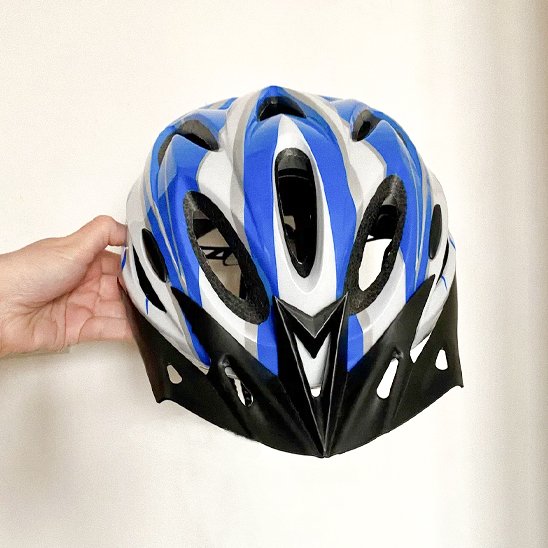Casque bleu blanc noir