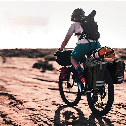 Sacoche velo sur velo avec une cycliste